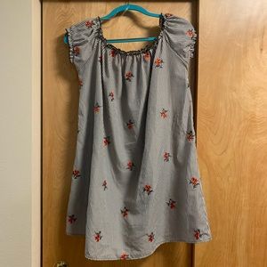 Cute black and white dress with floral designs